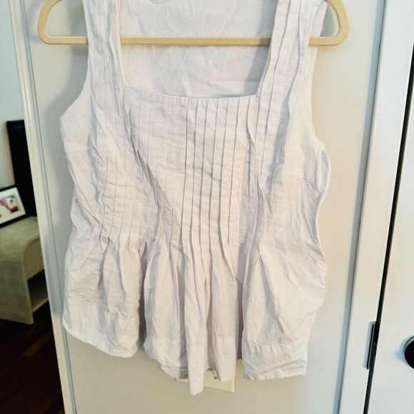 COMMENSE pintuck white peplum top - Picture 4 of 5